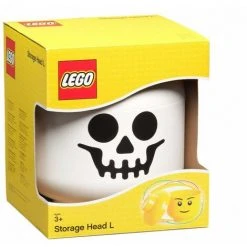 ROOM COPENHAGEN Tête De Rangement Empilable Lego Squelette Fantôme, Grand, Modèle Plastique Blanc ø24 X H27,1 Cm (40321728)