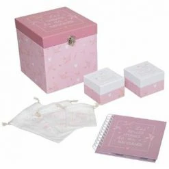 ATMOSPHERA FOR KIDS Coffret De Naissance "Trésors" 18cm Rose