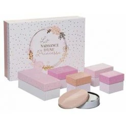 ATMOSPHERA FOR KIDS Coffret De Naissance "Empreinte" 38cm Rose