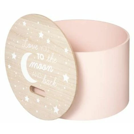 ATMOSPHERA FOR KIDS Lot De 2 Boîtes Déco Enfant "Rond" 35cm Rose – Image 2