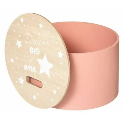 ATMOSPHERA FOR KIDS Lot De 2 Boîtes Déco Enfant "Rond" 35cm Rose – Image 3