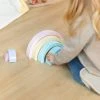 BEELOOM Arco Iris Montessori Apilable De Madera, Juguetes Educativos De Geometría, Bloques De Construcción Para Niños Y Bebés, Diseño Multicolor 6 Piezas