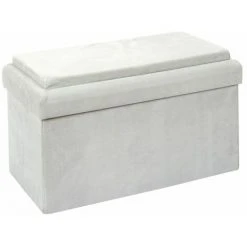 Paris Prix - Banc & Coffre Pliable Enfant "brique" 52cm Gris