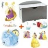 BEBEGAVROCHE Coffre à Jouets En Bois Blanc 2 En 1 Thème Princesses - Blanc