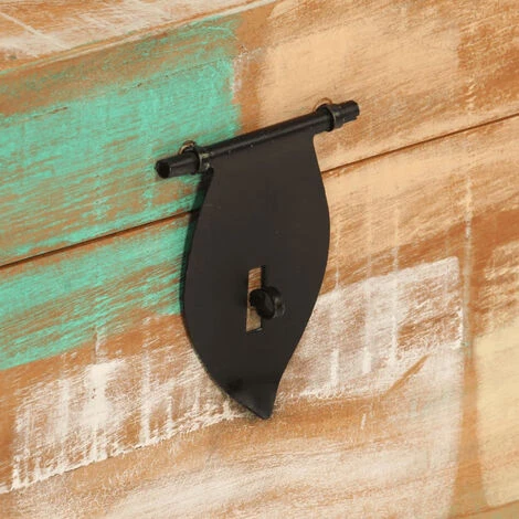 HAPPYSHOPPING Coffre De Rangement Bois De Recuperation Massif – Image 2