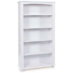 LES TENDANCES Bibliothèque 5 Niveaux Pin Massif Blanc Brito