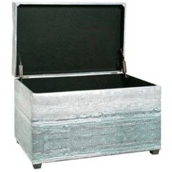 Coffre De Rangement Coloris Gris - Dim : L 65 X P 40 X H 42 Cm - PEGANE -