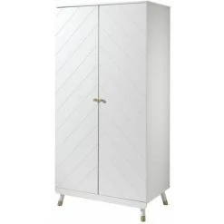 Paris Prix - Armoire Enfant 2 Portes "billy" 200cm Blanc