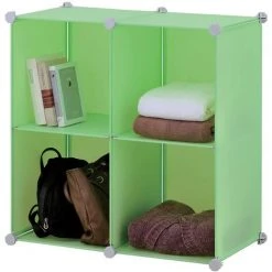 ARIS SRL Aris 1033 Meuble Modulaire Carré Avec 4 Compartiments Polypropylène