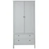 LES TENDANCES Armoire Enfant 2 Portes 2 Tiroirs Mélaminé Blanc Leone