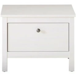 LES TENDANCES Coffre De Rangement 1 Porte Mélaminé Blanc Leone