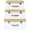 Paris Prix - Lot De 3 Valisettes Déco "rangement" 30cm Blanc