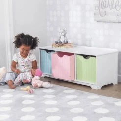 KidKraft Banc De Rangement Enfants Nantucket Pastel - Multicolore