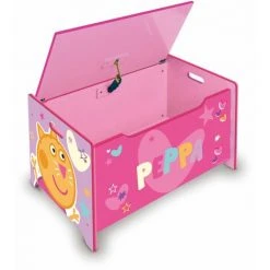 ARDITEX Coffre à Jouets En Bois Peppa Pig - Rose