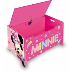 ARDITEX Coffre à Jouets En Bois Disney Minnie - Rose