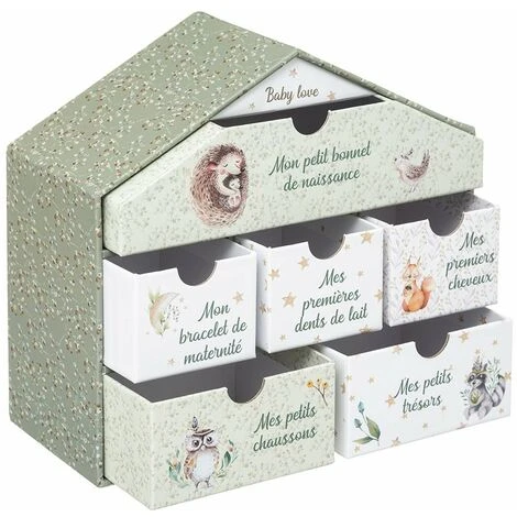 ATMOSPHERA, CRÉATEUR D'INTÉRIEUR Coffret Naissance Mini Maison Vert - Vert – Image 2