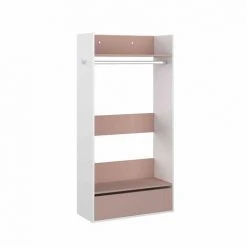 TERRE DE NUIT Dressing Enfant En Bois Blanc Et Rose - DR9019 - Rose