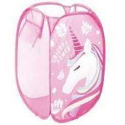 ARDITEX Bac De Rangement Licorne - 36x36x58 Cm - Rose