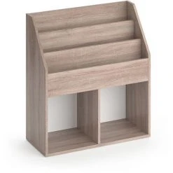 Bibliothèque „Luigi“ Chêne Clair Avec 2 Compartiments Vicco