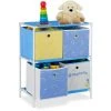 RELAXDAYS Elaxdays Etagère Enfant Boîtes, Rangement Jouets, Fillette,design, Meuble Chambre D'enfants,HlP 62x53x30cm Coloré