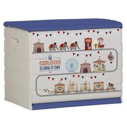 Coffre à Jouet Enfant 260L Intérieur/extérieur Coloris Bleu - Longueur 80 X Profondeur 61 X Hauteur 53 Cm -PEGANE-