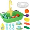 DKSFJKL Jouets Pour évier De Cuisine, Wash Up Kitchen Sets Avec Robinet D'eau Et Accessoires De Cuisine Jeux De Simulation Jouets Pour évier De Cuisine Ensemble De Jeu Pour évier De Cuisine