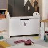 VidaXL Banc De Rangement Pour Enfants Blanc 62x40x46,5 Cm MDF - Blanc