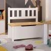 Banc De Rangement Pour Enfants Blanc Et Beige 60x30x55 Cm MDF VidaXL