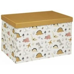 ATMOSPHERA FOR KIDS Boîte De Rangement Pliable "Dinosaure" 24x38cm Ocre