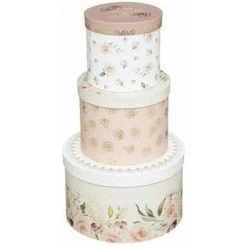 ATMOSPHERA FOR KIDS Lot De 3 Boîtes Déco "Il Était Une Fois" 25cm Rose