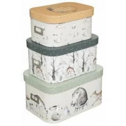 ATMOSPHERA FOR KIDS Lot De 3 Boîtes De Rangement "Forêt" 36cm Multicolore