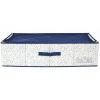Paris Prix - Boîte De Rangement En Tissu "sous Lit" 70cm Bleu