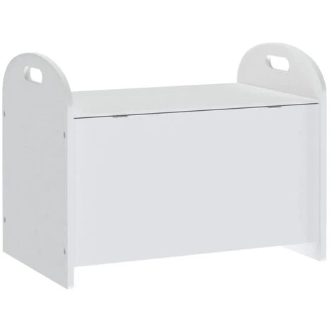INLIFE Banc De Rangement Pour Enfants Blanc 62x40x46,5 Cm MDF - Blanc – Image 5