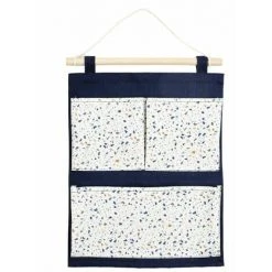 Paris Prix - Rangement à Suspendre "terrazzo" 47cm Bleu