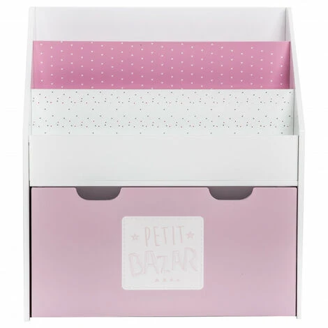 ATMOSPHERA FOR KIDS Bibliothèque Enfant Bac à Roulettes Atmosphera - Rose - Rose – Image 2