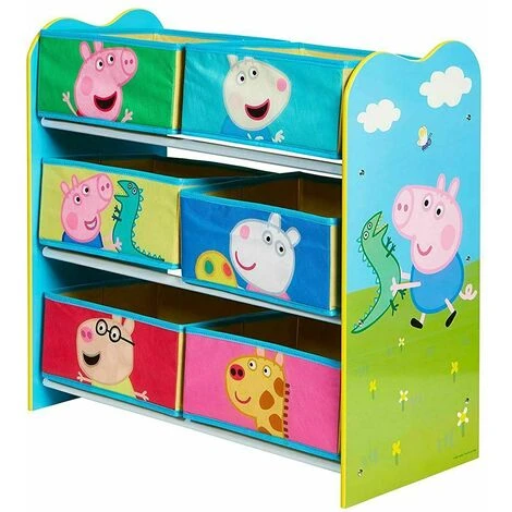 Meuble De Rangement Enfant Peppa Pig En MDF - 60 X 63.5 X 30 Cm -PEGANE-