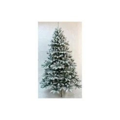 GIANTEX - Arbre De No?l EnneigE, Arbre Artificiel De No?l, Sapin De No?l En PVC, Arbre DEcoratif Epais Et REaliste, Support En MEtal, Facile à Monter, Vert (1,8 M)