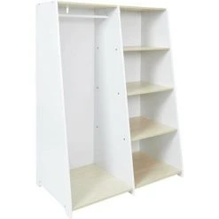 THE HOME DECO KIDS Dressing Pour Enfants En Bois Blanc - Blanc
