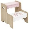 THE HOME DECO KIDS Marchepied Enfant En MDF Kidsroom Arc En Ciel Rose - Rose