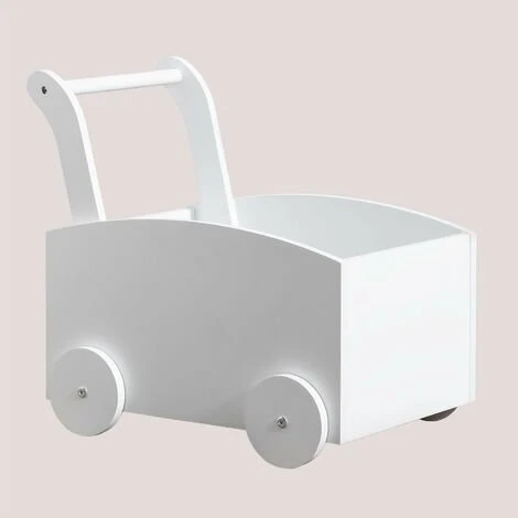 Chariot De Rangement En Bois Pixie Kids SKLUM MDF - Blanc