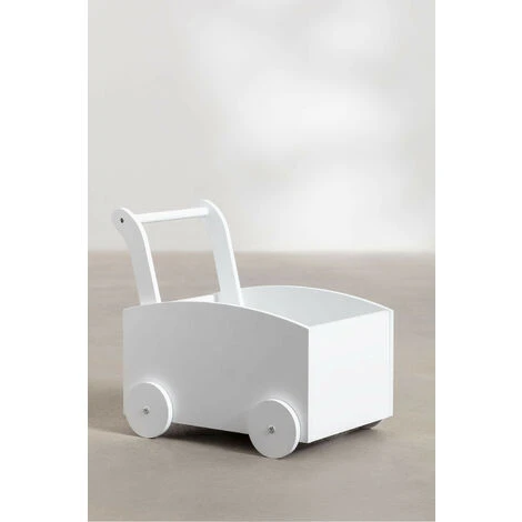 Chariot De Rangement En Bois Pixie Kids SKLUM MDF - Blanc – Image 3