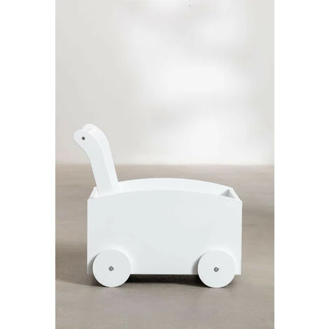 Chariot De Rangement En Bois Pixie Kids SKLUM MDF - Blanc – Image 4