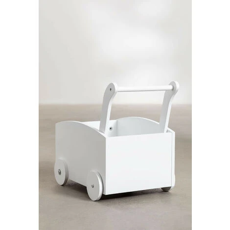 Chariot De Rangement En Bois Pixie Kids SKLUM MDF - Blanc – Image 5