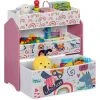 Relaxdays Étagère Enfants à 6 Tiroirs, Pour Fille, Commode à Jouets Pour Chambre D'enfant, HLP 66x63x30 Cm, Multicolore