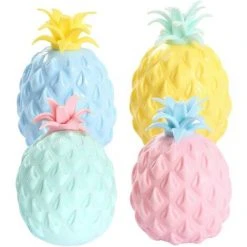 MEZHENG 4 Pièces Ananas Balles Anti- Stress Jouet Gel Perles D' Eau Squeeze Balles Anti- Stress Fruits Jouet Random Couleur