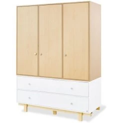 Pinolino Armoire 'Boks' Grande à 3 Portes - Blanc