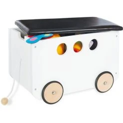 Pinolino Coffre à Jouets Sur Roulettes 'Jim', Blanc