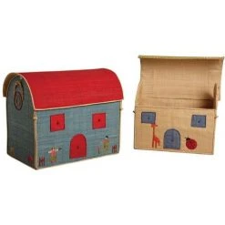 AUBRY GASPARD Coffres à Jouets En Rabane (Lot De 2) Multicolore - Coloris Assortis