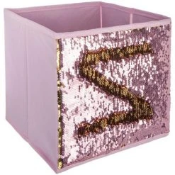 Atmosphera - Bac De Rangement Sequins Réversibles Doré Et Rose - Rose