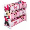 Meuble De Rangement Enfant Avec 6 Bacs, Rose Motif Minnie Mouse - Dim : H 60 X L 63,5 X P 30 Cm -PEGANE-